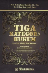 Image of Tiga Kategori Hukum Syariah : Syariat, Fikih dan Kanun