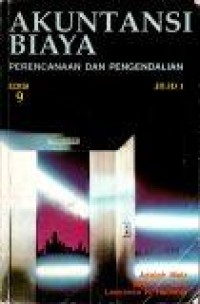 Image of Akuntansi Biaya : Perencanaan dan Pengendalian