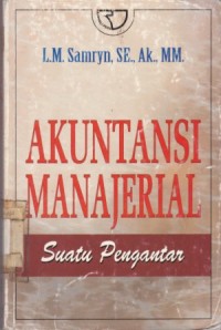 Image of Akuntansi Manajerial : Suatu Pengantar