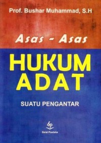 Image of Asas-asas Hukum Adat : Suatu pengantar