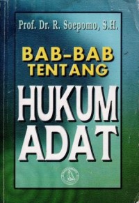 Image of Bab-bab tentang Hukum Adat