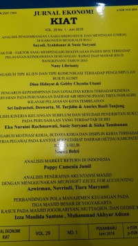 Image of Jurnal Ekonomi Kiat, Manajemen dan Akuntansi