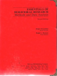 Image of Essentials of Behavioral Research : Methods and Data Analysis