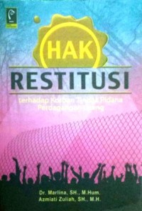 Image of Hak Restitusi : terhadap korban tindak pidana perdagangan orang
