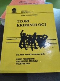 Image of Teori Kriminologi