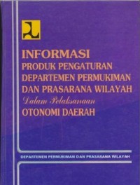 Image of Informasi Produk Pengaturan Departemen Pemukiman dan Prasarana Wilayah