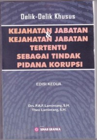 Image of Kejahatan Jabatan Tertentu Sebagai Tindak Pidana Korupsi