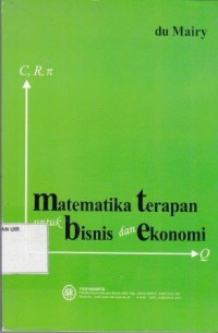 Image of Matematika Terapan untuk Bisnis dan Ekonomi