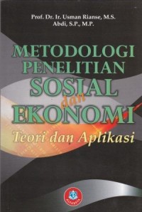 Image of Metodologi penelitian Sosial dan ekonomi teori dan palikasi
