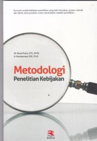 Image of Metodologi penelitian kebijakan