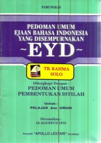 Image of Pedoman Umum Ejaan Bahasa Indonesia yang disempurnakan EYD