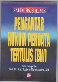 Image of Pengantar Hukum Perdata Tertulis (BW)