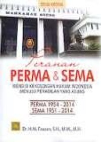 Image of Peranan Perma dan Sema Mengisi Kekosongan Hukum Indonesia Menuju Peradilan yang Agung : perma 1954-2014 Sema 1951-2014