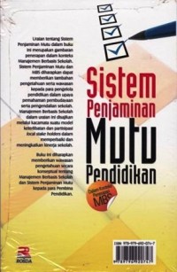 Image of Sistem Penjaminan Mutu Pendidikan : dalam Konteks Penerapan MBS