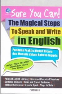 Image of Sure You Can ! The Magical Steps To Speak and Write in English