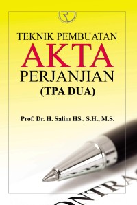 Image of Teknik Pembuatan Akta  Perjanjian (TPA Dua).
