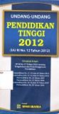 Image of Undang-Undang Pendidikan Tinggi