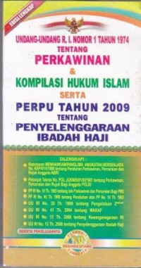Image of Undang-Undang RI Nomor 1 Tahun 1974