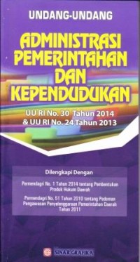 Image of Undang-undang Administrasi Pemerintahan dan Kependudukan