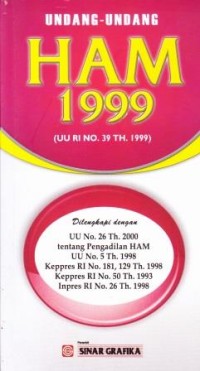 Image of Undang-undang HAM 1999 ( UU RI> 39 TH.1999)