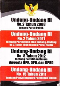 Image of Undang-undang RI Nomor 2 tentang Partai Politik tahun 2008
