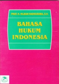 Image of Bahasa Hukum Indonesia