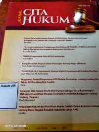 Image of Jurnal Cita Hukum