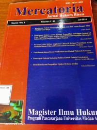 Image of Mercatoria : Jurnal hukum bisnis