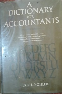 Image of A Dictionary for Accountants