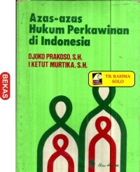 Image of Asas-Asas Hukum Perkawinan Di Indonesia