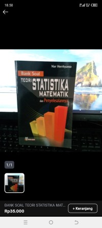 Image of Bank Soal Teori Statistika Matematik dan Penyelesainnya