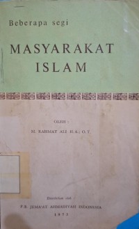 Image of Beberapa segi Masyarakat Islam