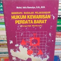 Image of Beberapa masalah pelaksanaan hukum kewarisan perdata barat