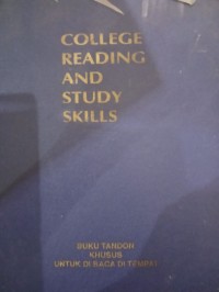 Image of College Reading And Study Skills