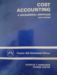 Image of Cost Accounting a Managerial Emphasis