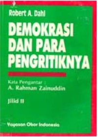 Image of Demokrasi Dan Para Pengritiknya Jilid I