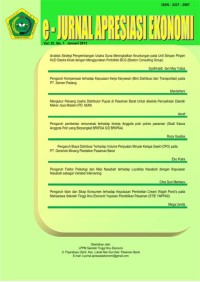 Image of e-JURNAL APRESIASI EKONOMI