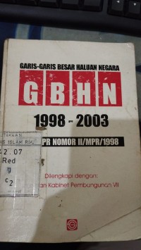 Image of Garis Garis Besar Haluan Negara GBHN 1998 - 2003