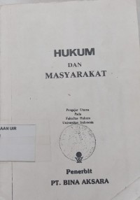 Image of Hukum dan Masyarakat