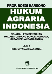 Image of Hukum Agraria Indonesia jilid 1