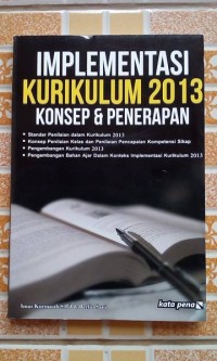 Image of Implementasi Kurikulum 2013 Konsep & Penerapan