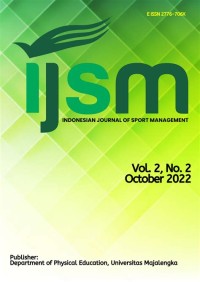 Image of INDONESIAN JOURNAL OF SPORT MANAGEMENT