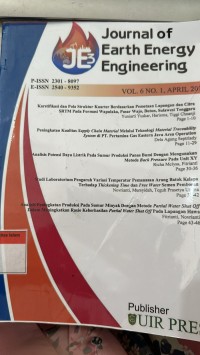 Image of Journal Of Earth Energy Engineering (JE3)