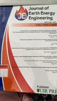 Image of Journal Of Earth Energy Engineering (JE3)