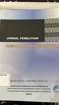 Image of Jurnal Penelitian : Komunikasi dan Pembangunan