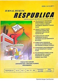 Image of JURNAL HUKUM RESPUBLICA