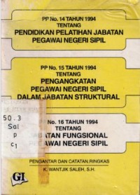Image of Kumpulan Peraturan Pemerintah mengenai Pegawai Negeri Sipil