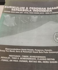 Image of Kurikulum Dan Pedoman Dasar Sepakbola Indonesia