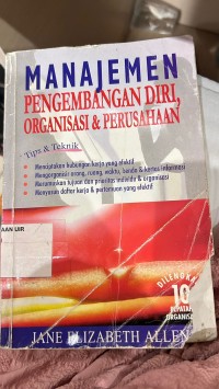 Image of Manajemen Pengambangan diri, Organisasi & Perusahaan