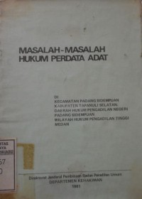 Image of Masalah-masalah hukum perdata